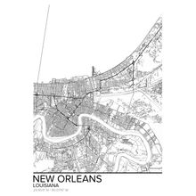 Map Of New Orleans Louisiana Wall Mural