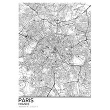 Map Of Paris France Wall Mural