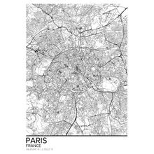 Map Of Paris France Wallpaper Mural