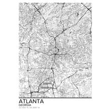 Map Of Atlanta Georgia Wallpaper Mural