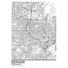 Map Of Denver Colorado Wall Mural