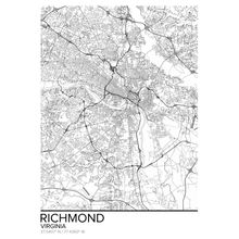 Map Of Richmond, VA Wallpaper Mural