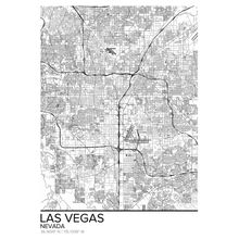 Map Of Las Vegas, NV Wall Mural