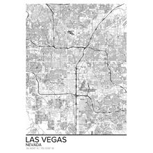 Map Of Las Vegas, NV Wallpaper Mural