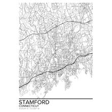 Map Of Stamford Connecticut Wallpaper Mural