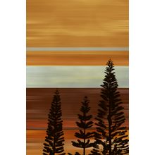 Sunset Tree Silhouette 2 Wallpaper Mural