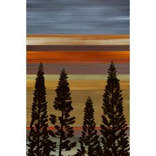 Sunset Tree Silhouette 3 Wall Mural