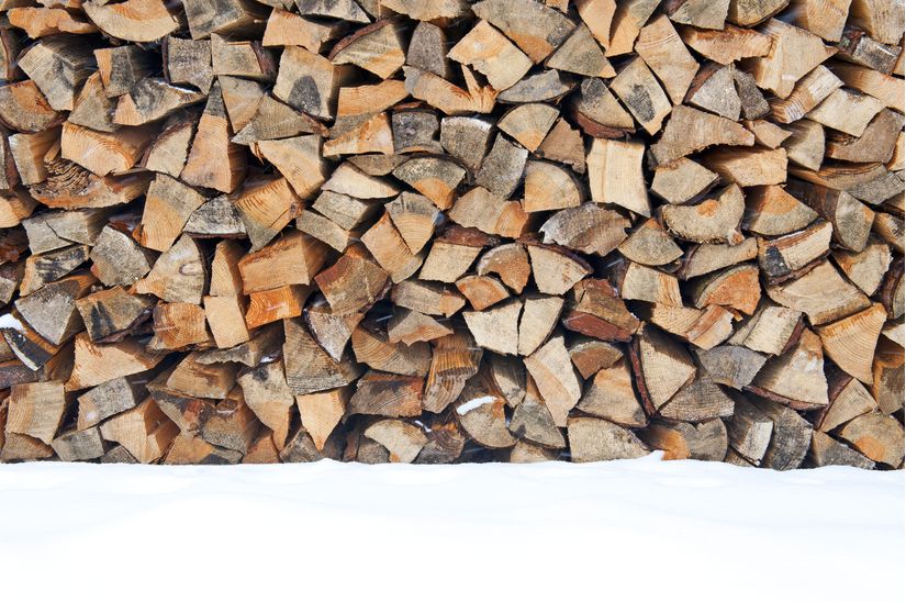 Wood-Pile-In-Snow-Wallpaper-Mural