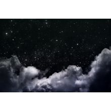 Night Sky with Clouds and Stars Wallpaper Mural
