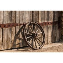 Old Wagon Wheel Wall Mural