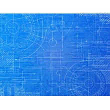Technical Electronics Blueprint Wall Mural