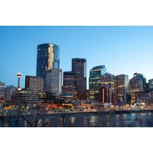 Calgary Dusk Skyline Wall Mural