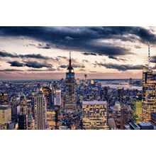 Sunset Over New York City Skyline Wall Mural