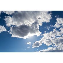 Blue Sky With Gray Clouds Wall Mural