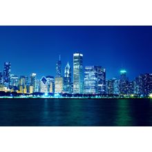 Electrifying Downtown Chicago Wall Mural