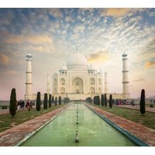 Dusk At The Taj Mahal Wall Mural