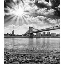 Black And White Vista of NYC Wallpaper Mural