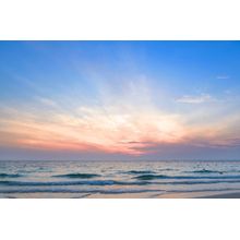 Pink Sunrise At Sea Wall Mural