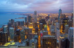 Chicago-Twilight-Sky-Wallpaper-Mural