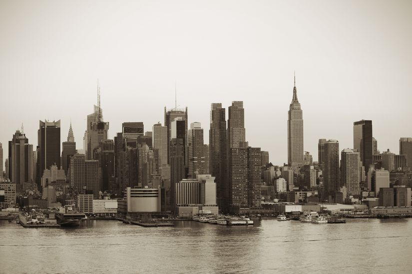 Sepia-View-Of-New-York-City-Mural-Wallpaper
