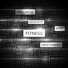 Fitness Wordcloud Wall Mural