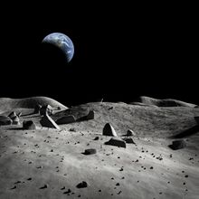 Earth Seen From The Moon Wall Mural
