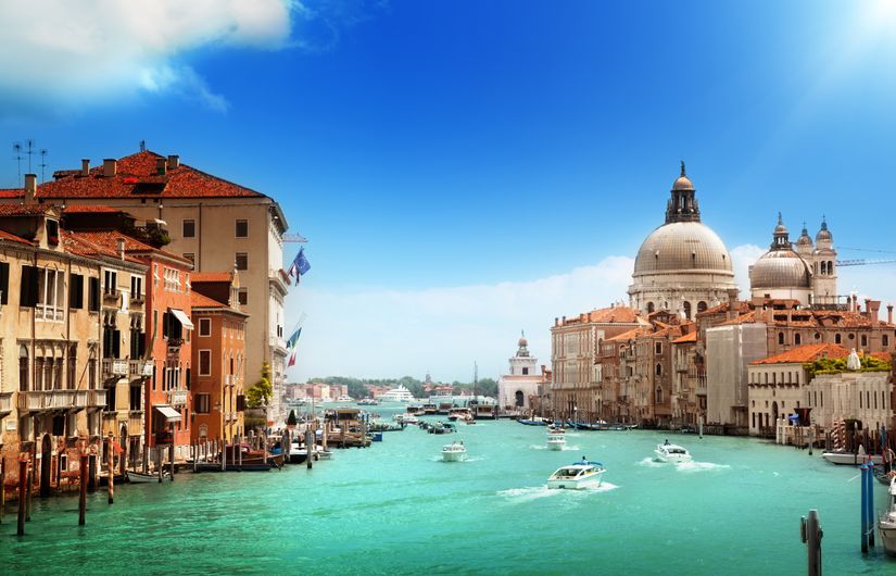 The Grand Canal and Basilica Santa Maria della Salute, Venice, Italy Mural  - Murals Your Way