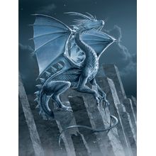 Silver Dragon Wall Mural