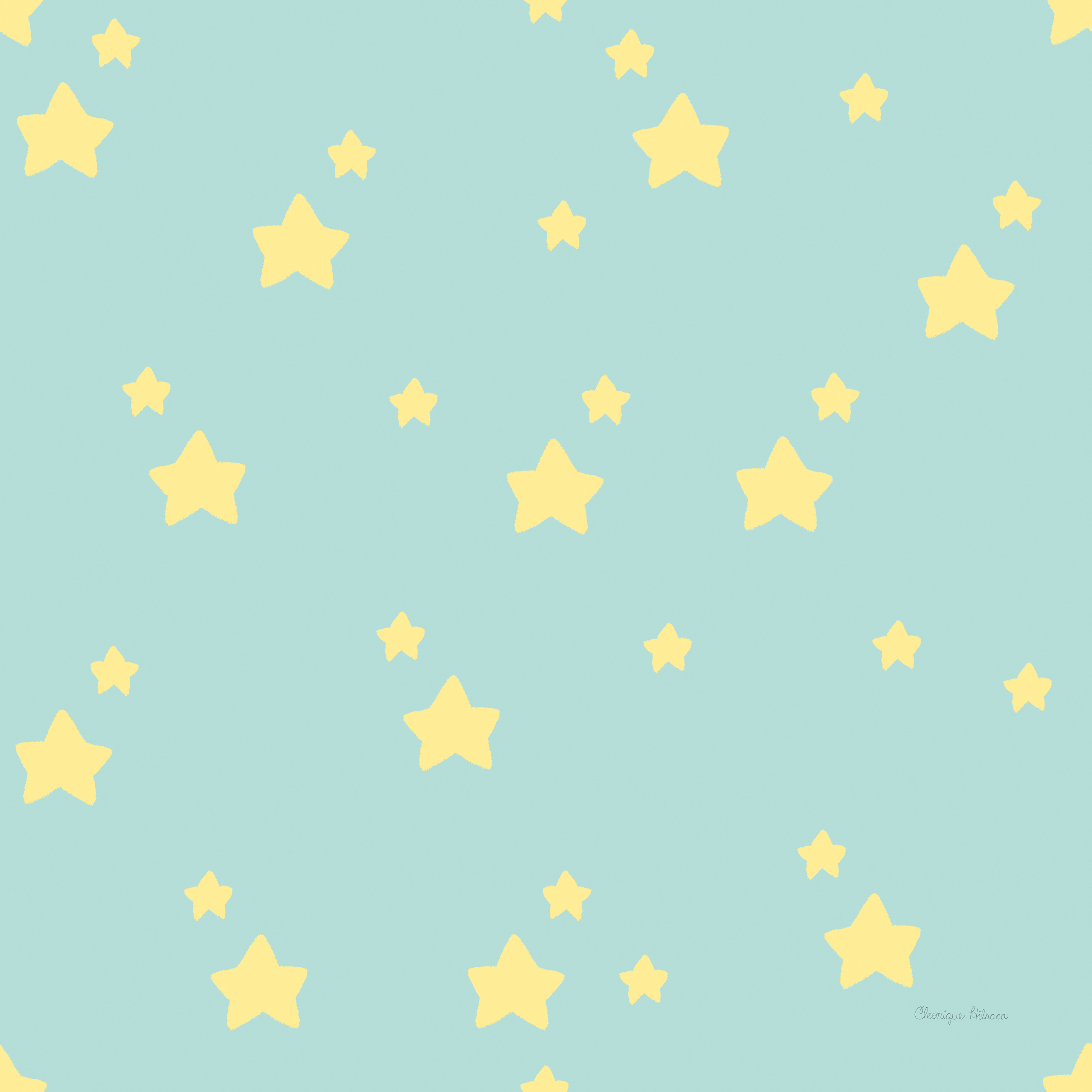 Little Star Pattern Wallpaper Mural - Murals Your Way