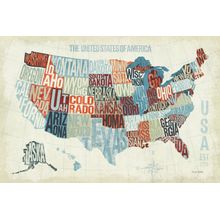 USA Modern Blue Wall Mural