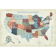 USA Modern Blue Wallpaper Mural