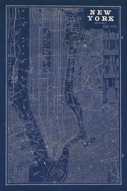 Blueprint-Map-Of-New-York-Wallpaper-Mural