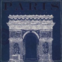 Blueprint Arc De Triomphe Wall Mural
