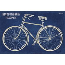 Blueprint Bicycle Mural Wallpaper