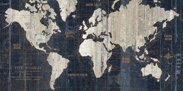 額装品/Old World Map Blue/ポスター Amazon.com: Framed 'Old World Map Blue' Print Wall Art Silver