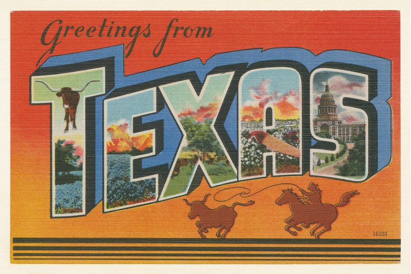 Greetings From Texas Wallpaper Mural - Murals Your Way