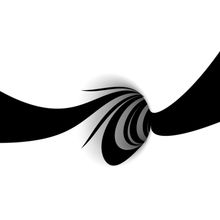 Black And White Spiral Wall Mural