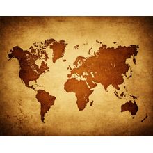 Old Map Of The World Wall Mural