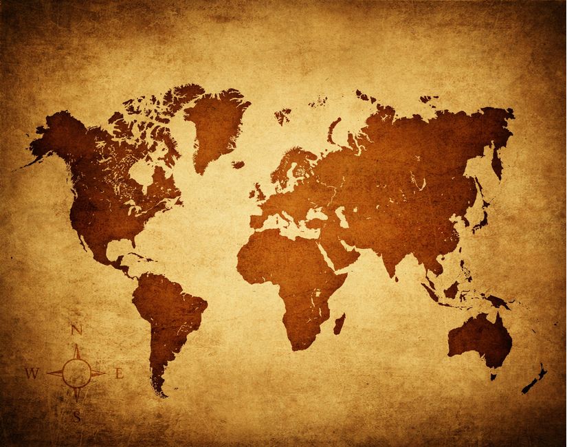 Old Vintage World Map Wallpaper murals