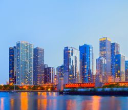 Chicago-Lights-Reflection-Mural-Wallpaper