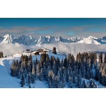 Ski Resort On A Mountain Peak In The French Alps Wall Mural