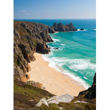 Overlooking Pedn Vounder Beach From Treen Cliffs Cornwall England UK Wall Mural