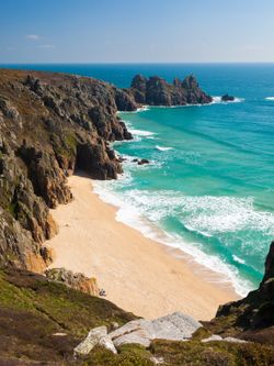 Overlooking-Pedn-Vounder-Beach-From-Treen-Cliffs-Cornwall-England-UK-Wall-Mural