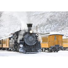 Wintertime Train Wall Mural