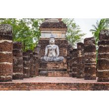 Buddha of Wat Mahathat Temple Wall Mural