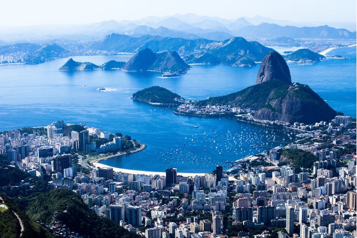 Rio De Janeiro, Brazil Beach Viewed From Corcovado Mural