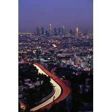 Hollywood Freeway At Dusk Wall Mural