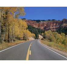 Mountain Highway in Autumn Wall Mural