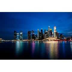 Singapore Night Wall Mural
