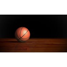 Basketball On The Wood Floor Wall Mural